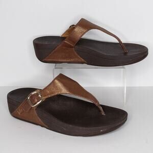 FitFlop Womens Sandals The Skinny Minimalist Casual Boho Coastal Brown Size 7 AR